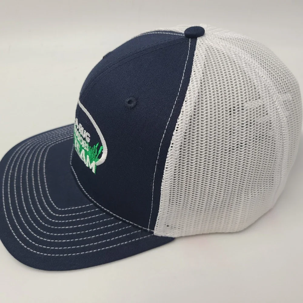 Bug-N-A-Rug Exterminators Hat‎ Snapback Trucker Richardson Blue White Turf Team